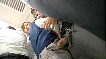 Busty Schoolgirl's Nightmare on a Full Crowded Public Bus in Japan