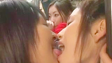 Schoolgirls, MILFs Assault Nerdy Teen in Public Subway