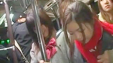 Schoolgirls, MILFs Assault Nerdy Teen in Public Subway