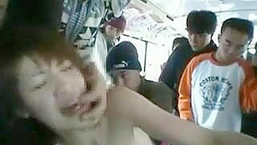 Schoolgirls Stripped and Fucked on Bus