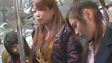 Two Schoolgirls Assault Milf Woman In Public Bus