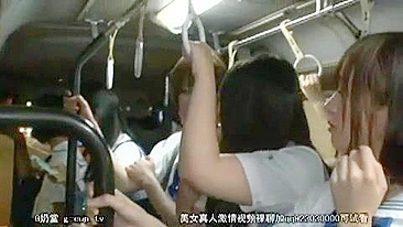 Japanese Bus Public Schoolgirl Rough Fucked by Old Horny Passenger