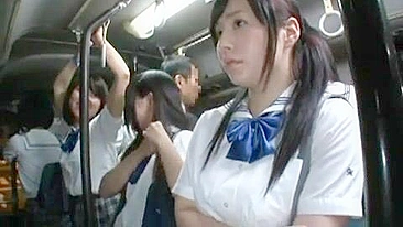 Molested on the Way Home from School - Japanese Public School Student Harassed by Perv in Front of Classmates