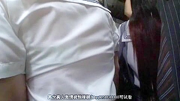 Molested on the Way Home from School - Japanese Public School Student Harassed by Perv in Front of Classmates