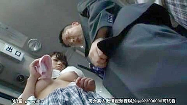 Molestation of Unfortunate Asian Schoolgirl by Pervert Stranger in School Bus