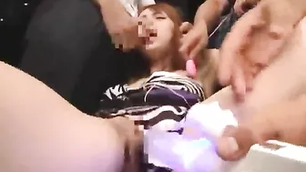 Japanese Babe Strips on Bus