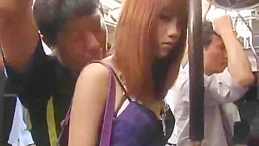 Japanese Babe Strips on Bus