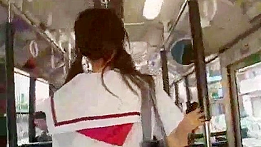 Japanese Girl Groped by Group of Men on Bus