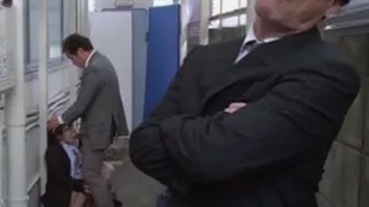 2 Perverts Taking turns in alley over poor business Milf Uchimura Rina after they swooped in public bus