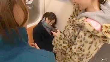 Lesbian Groping on the Bus in Japan