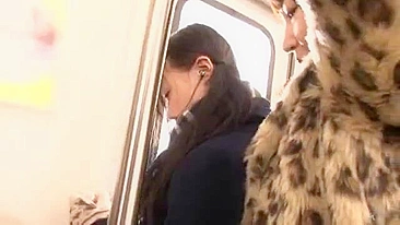 Lesbian Groping on the Bus in Japan
