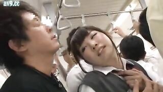 Japanese Teen Schoolgirl Gets Laid on Public Bus with Stranger