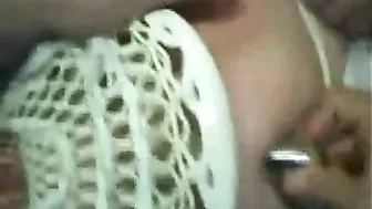 Busty Blonde Cheerleader Groped on Public Bus