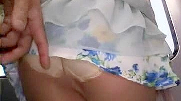 Teen in Pantyhose Gets GangBanged on Bus