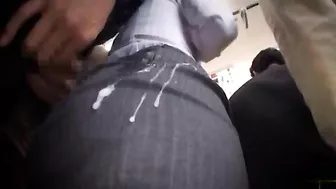 Japanese Bus Scene - Hot Office lady Groped and Covered in Cum Japanese Bus Scene - Hot Office lady Groped and Covered in Cum
