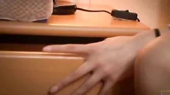 Japanese Bus Scene - Hot Office lady Groped and Covered in Cum