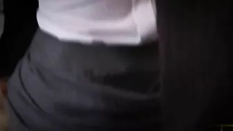 Japanese Bus Scene - Hot Office lady Groped and Covered in Cum