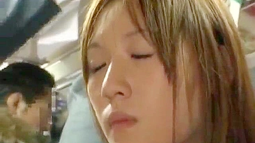 Japanese Teen Schoolgirl in Public Bus