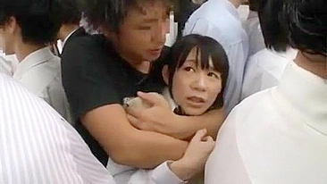 Japanese Bus Rider Groped and Forced to Fuck Stranger in Public