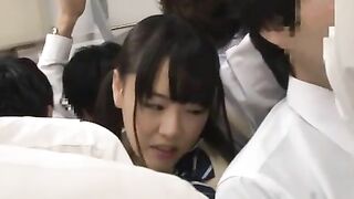 Busty Schoolgirl Gets Roughly Assaulted in Public Bus during Sex act, japanese