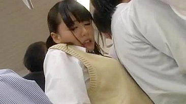 Busty Schoolgirl Gets Roughly Assaulted in Public Bus during Sex act, japanese