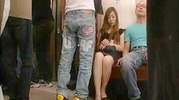 Japanese Blowjob Unwillingly Given by Poor Girl in Subway while being attacked by Maniacs