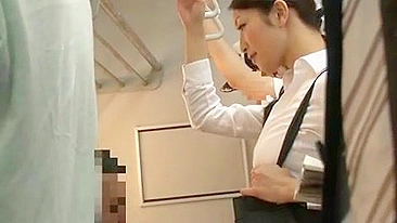 Japanese Schoolteacher Reiko Kobayakawa Harassed on Bus by Maniac, Student makes sextape