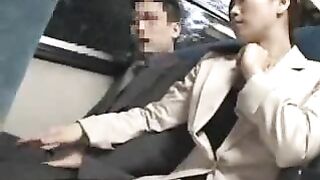 CFNM Groping on Bus by Girl and Guy in Tekoki