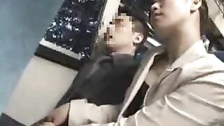 CFNM Groping on Bus by Girl and Guy in Tekoki