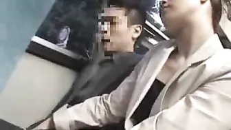 CFNM Groping on Bus by Girl and Guy in Tekoki