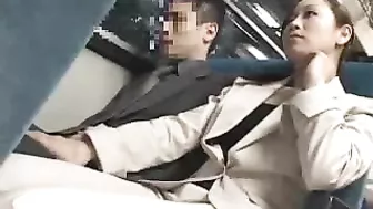 CFNM Groping on Bus by Girl and Guy in Tekoki
