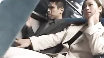 CFNM Groping on Bus by Girl and Guy in Tekoki