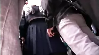Japanese Student Assaulted on Bus by Maniac, Groped and Hard Fucked