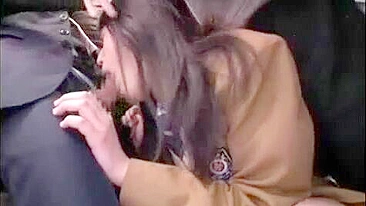 Japanese Schoolgirl Groped by Old perv in Bus