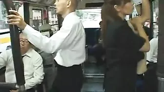 Busty Milf Hitomi Tanaka Groped By Everyboy In the Bus