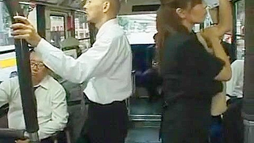 Busty Milf Hitomi Tanaka Groped By Everyboy In the Bus