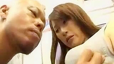 Sexy Asian Girl Groped on Train with Big Boobs