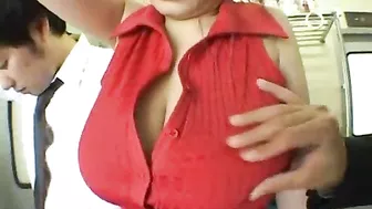 Busty Anna Ohura Gets Frisky on Subway