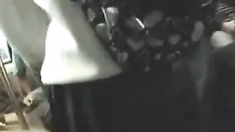 Blonde in Danger on Public Train Ride