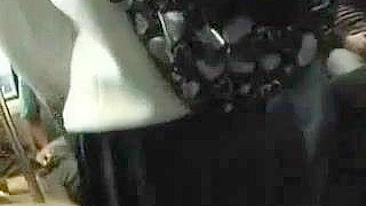 Blonde in Danger on Public Train Ride