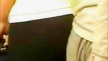 Stiff Cock Rubbing and Ass Grope on Bus