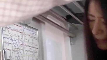 Miku Hasegawa's Public Subway Creampie Surprise