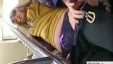 Public Lesbian Fingering in Japan Train Car