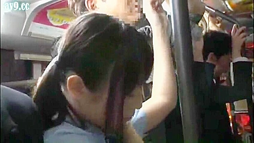 Pervert Gropes & Fucks Reluctant Japanese Teen on Public Bus.