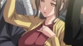 Busty Anime Girl Gets Groped and Fucked on Hentai Bus Ride, busty,  anime,  hentai,  nipples
