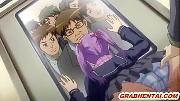 Busty Anime Girl Gets Groped and Fucked on Hentai Bus Ride, busty,  anime,  hentai,  nipples