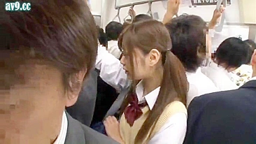 Public Sex on Bus in Japan - Guys Groping and Fucking Naive teen