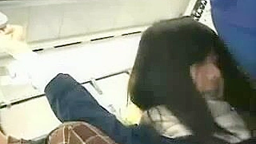 Schoolgirl Groped by Stranger on Crowded Train, Highly-Viewed Voyeur Video Features Asian Official Lady and Blowjob Sex Acts.