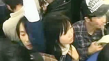 Schoolgirl Groped by Stranger on Crowded Train, Highly-Viewed Voyeur Video Features Asian Official Lady and Blowjob Sex Acts.
