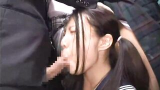 Japanese Schoolgirls Get Used in Public Bus on their way to school